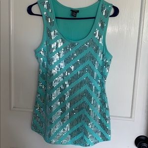 Tank with sequins